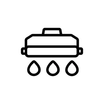 Refill printer icon vector outline illustration Stock Illustration