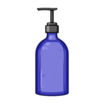 Refillable liquid soap dispenser cartoon vector illustration Stock Illustration