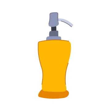 Refillable liquid soap dispenser cartoon vector illustration Stock Illustration