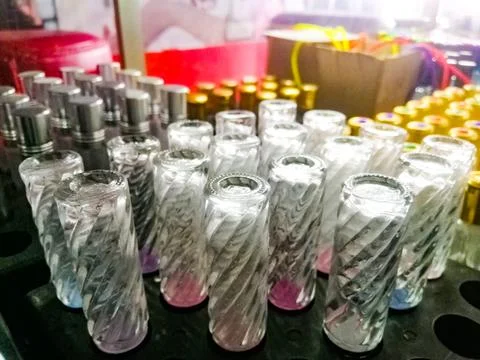 Refillable perfume bottles Stock Photos