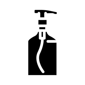 Refillable soap bottle glyph icon vector illustration Stock Illustration