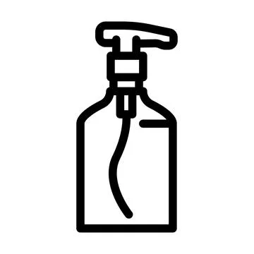 Refillable soap bottle line icon vector illustration Stock Illustration