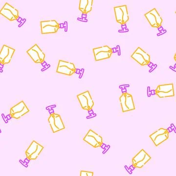 Refillable soap bottle vector seamless pattern Ilustración de archivo