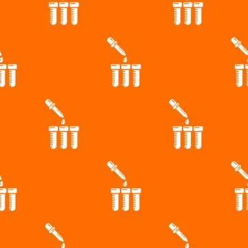 Refilling cartridges pattern vector orange Illustrazione stock