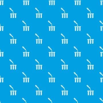 Refilling cartridges pattern vector seamless blue Illustrazione stock