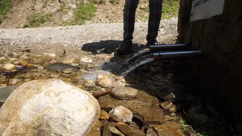 Refilling Water Bottle Stock Footage 129609216