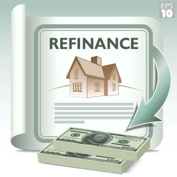 Refinance Document Cash Out Stock-Illustration