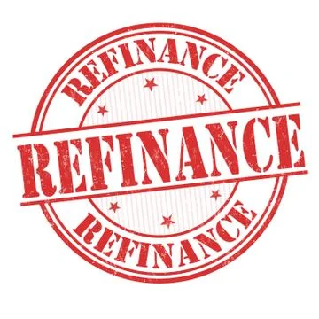 Refinance sign or stamp Stock Illustration