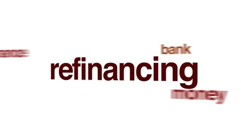 Refinancing animated word cloud. Stock Footage 70652999