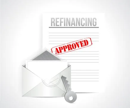 Refinancing approved concept illustration design Stock Illustration