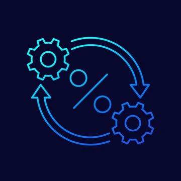 Refinancing line icon for web Stock Illustration