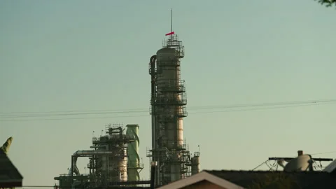Refinary in Los Angeles, slow motion 4k 스톡 동영상 318284640
