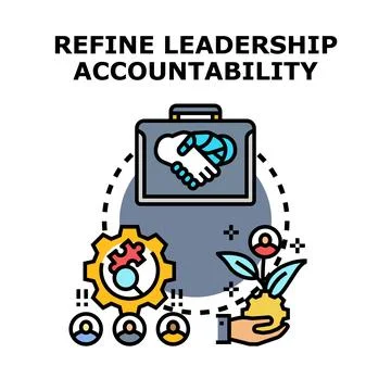 Refine leadership accountability concept developing business strategy 스톡 일러스트