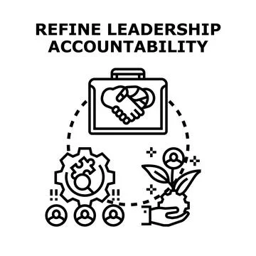 Refine leadership accountability concept developing business strategy Stock Illustration