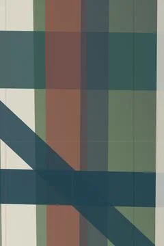 A refined abstract grid of overlapping rectangles and diagonal bands uses m.. Stockillustratie