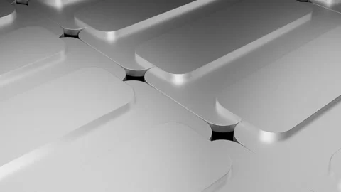 Refined Architectural Finish Presenting Geometric Metallic Surfaces With Shadow Stock Footage 333794802