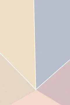 A refined arrangement of angular color blocks in muted beige, blue, and blu.. Stock Illustration