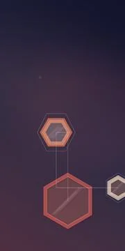 A refined arrangement of layered hexagonal forms and fine connecting lines .. Stock Illustration