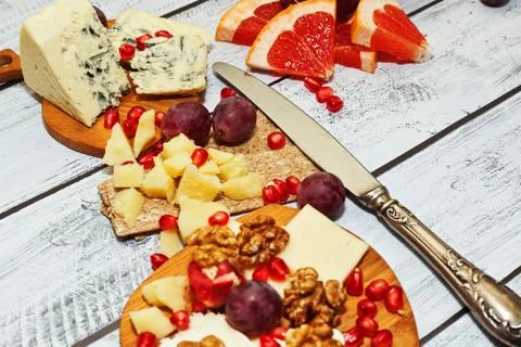 Refined cheese snack Foto stock