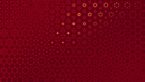 Refined crimson video pattern with symmetrical geometric forms, hexagons Stock Footage 328337247