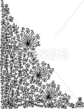 Refined floral vignette Stock Illustration
