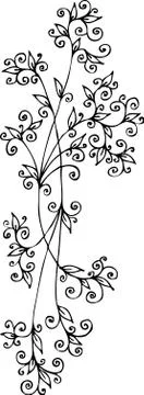 Refined floral vignette Stock Illustration