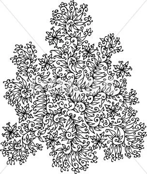 Refined floral vignette xxvii Stock Illustration