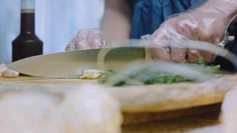 Refined natural cooking view: cleaning potatoes for grilling Stock Footage 342196707