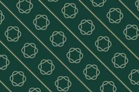 A refined repeating pattern of cream looped rosettes and fine diagonal line.. Stock Illustration
