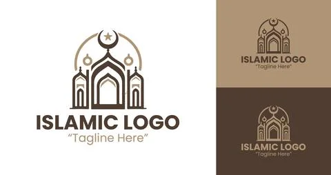 A refined representation of Islamic tradition, suitable for businesses, mosqu Stock Illustration