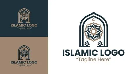A refined representation of Islamic tradition, suitable for businesses, mosqu Stock Illustration