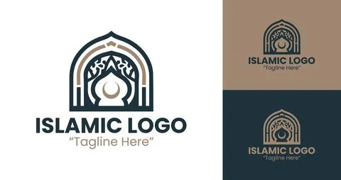 A refined representation of Islamic tradition, suitable for businesses, mosqu Stock Illustration