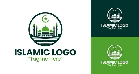 A refined representation of Islamic tradition, suitable for businesses, mosqu Stock Illustration