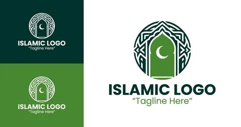 A refined representation of Islamic tradition, suitable for businesses, mosqu Stock Illustration
