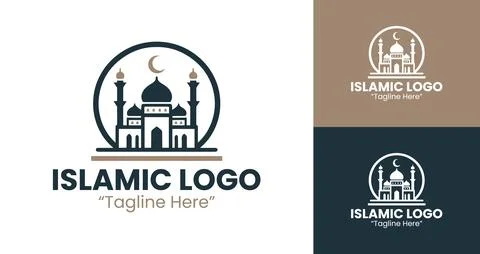 A refined representation of Islamic tradition, suitable for businesses, mosqu Illustrazione stock