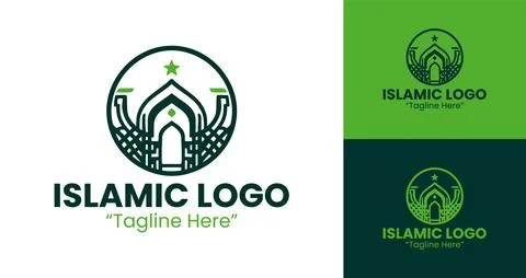 A refined representation of Islamic tradition, suitable for businesses, mosqu Stock Illustration