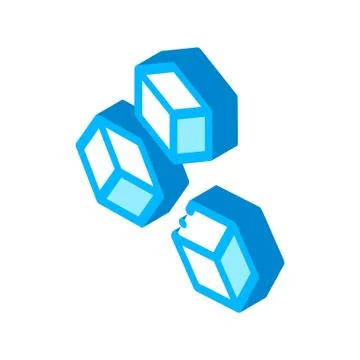 Refined Sugar isometric icon vector illustration Stock Illustration
