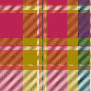 A refined tartan plaid repeat with interlaced check lines and a woven surface Stock Illustration