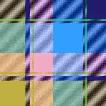 A refined tartan plaid repeat with interlaced check lines and a woven fabric  Stock Illustration
