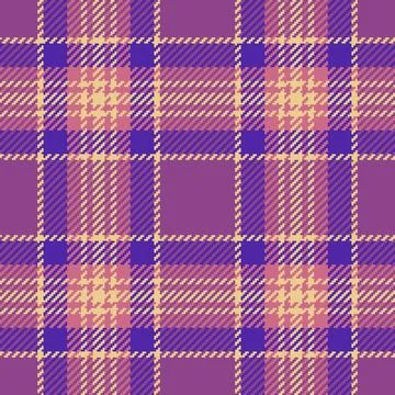 A refined tartan plaid repeat with interlaced check lines and a woven fabric  Stock Illustration