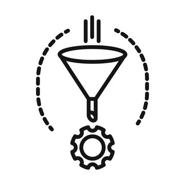 Refinement icon Black line art vector Stock Illustration