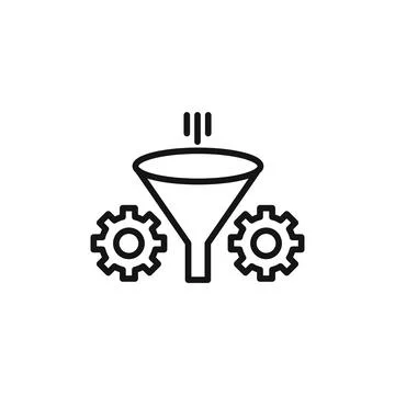 Refinement icon logo sign vector outline Stock Illustration
