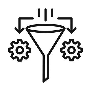 Refinement icon mark in filled style Stock Illustration