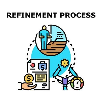 Refinement process concept vector icon illustrating improvement イラスト素材