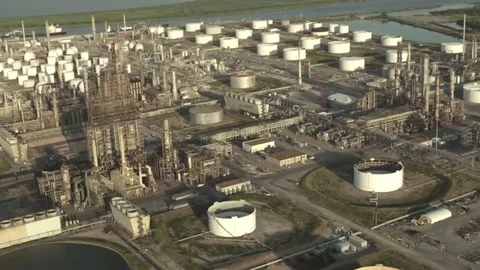 Refinery Aerial 1 Video stock 77142037