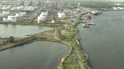 Refinery Aerial Video stock 77142036