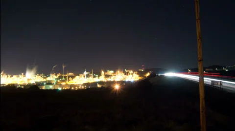 Refinery and freeway static 4k Video stock 36026288