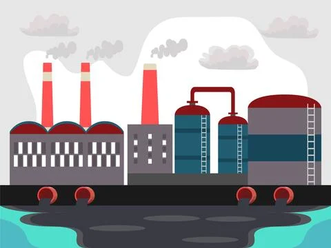 Refinery Concept Illustration Illustrazione stock