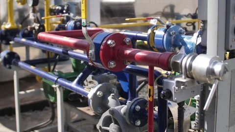 Refinery factory inside Stock Footage 245294605