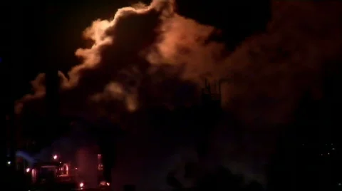 Refinery Fire 1 (720) 스톡 동영상 296573